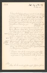 k.k. naturhistorisches Hofmuseum, Intendanzakten 1885-1896 (Hauer), Aktenzahl Z.419/1887, Seite 1
